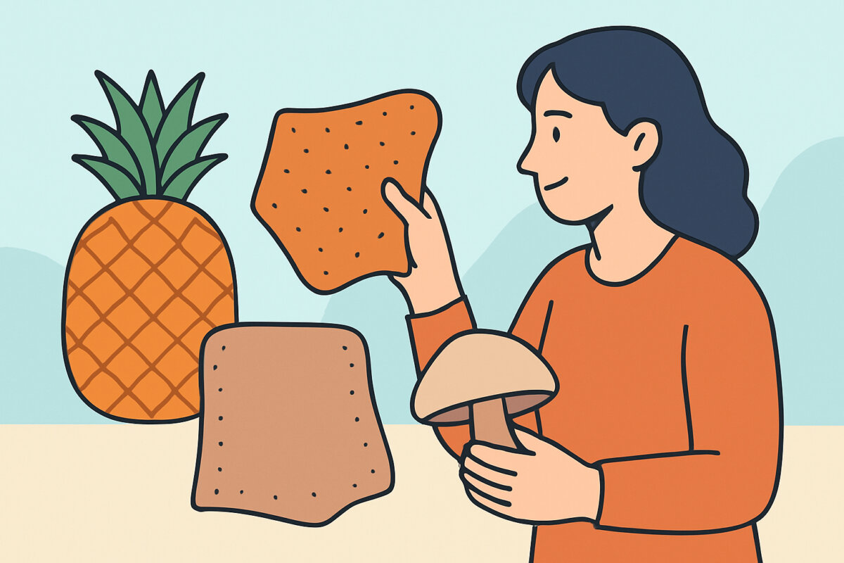 Kasviperäinen nahkavaihtoehto – ananas ja sieni